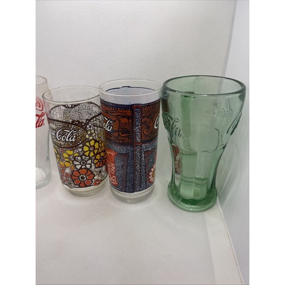 Vintage Coca-Cola - Coke Drink Glasses Cups Lot Of 6 - Nice Variety Lot - Picture 7 of 8
